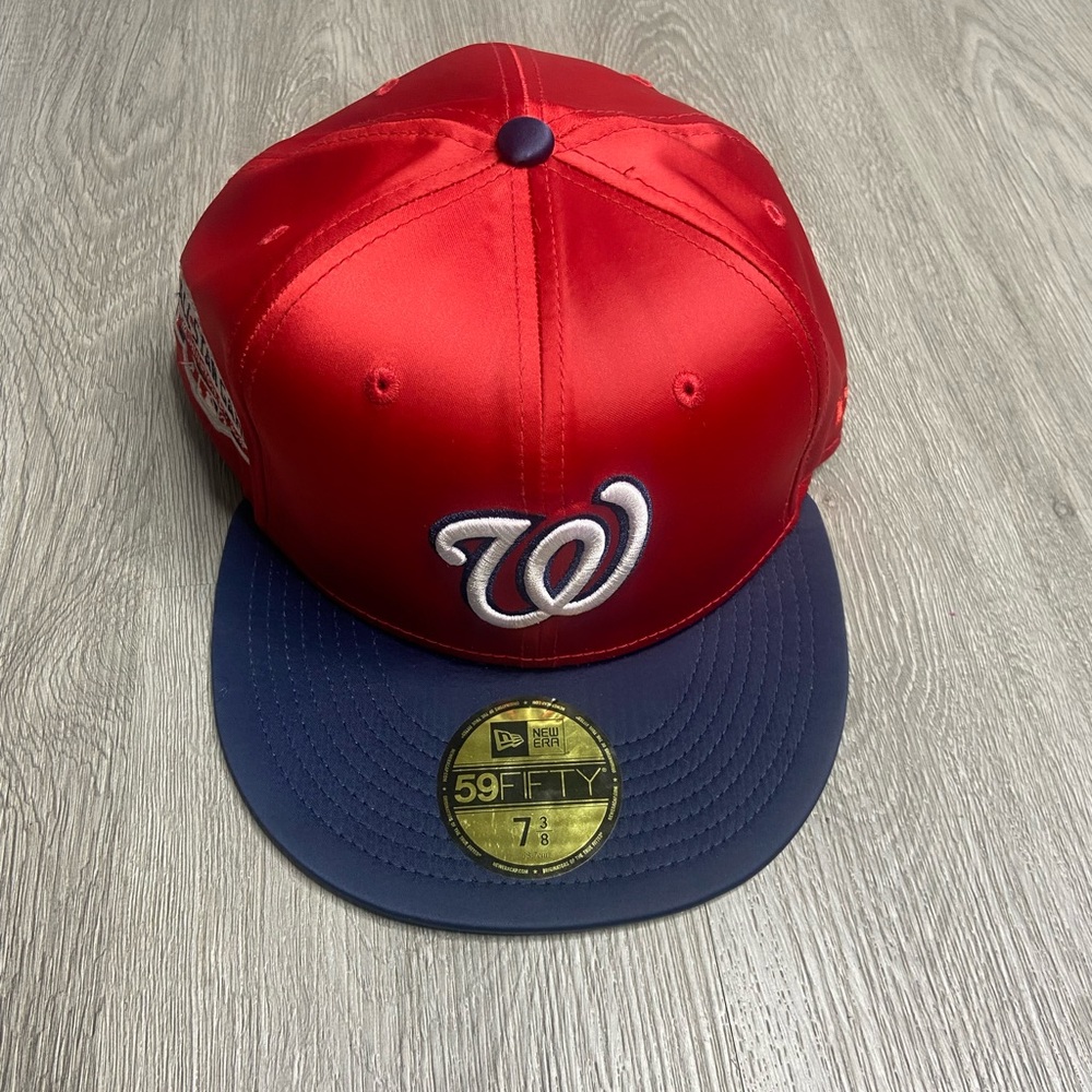 Washington Nationals New Era Fitted Hat Men’s Size 7 3/8 Red NWT